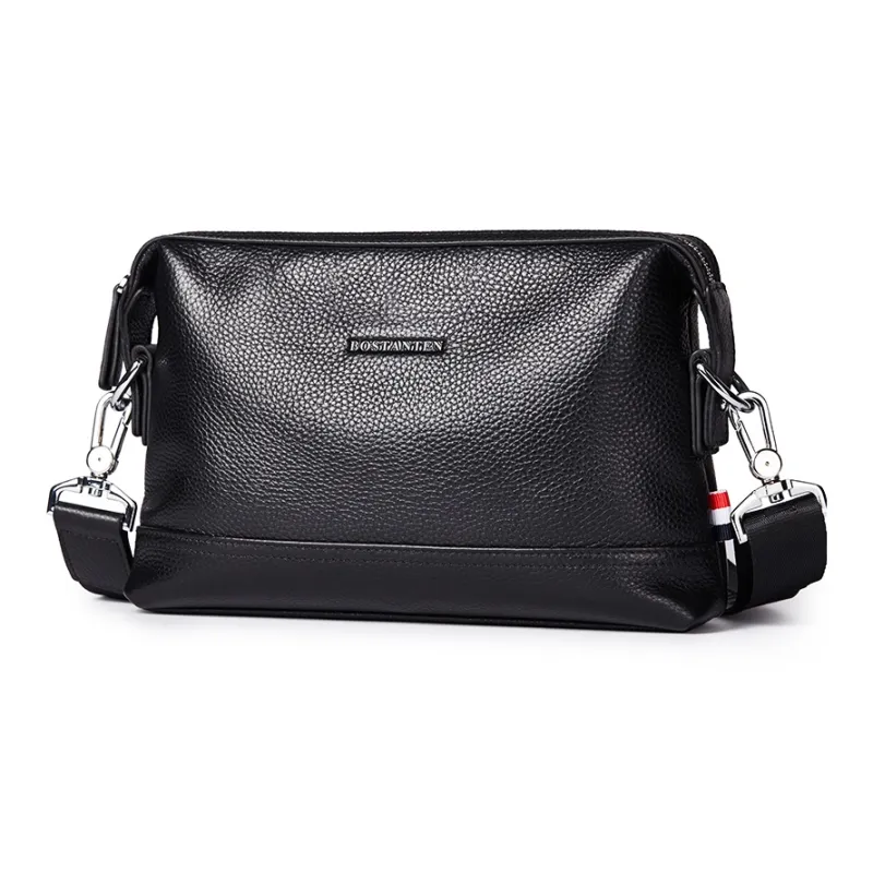 BOSTANTEN Cow Leather With Leather Crossbody Bag Men's Black-2