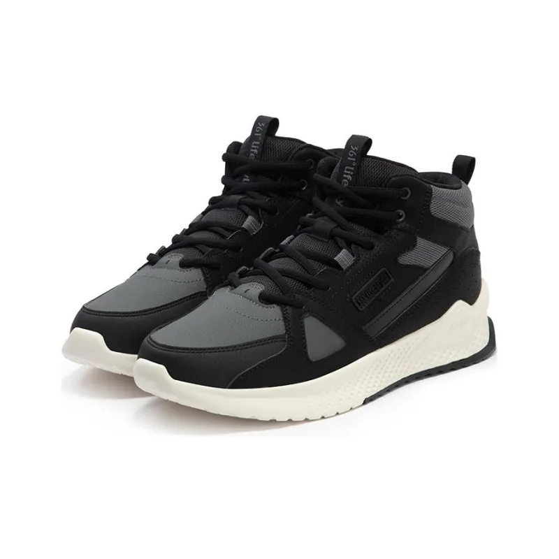 361° Anti-Slip Wear-Resistant Low-Top Casual Shoes Men's Black Gray Color-2
