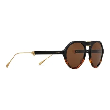 TOD'S Acetate Metal Irregular Shape Sunglasses Men's Brown