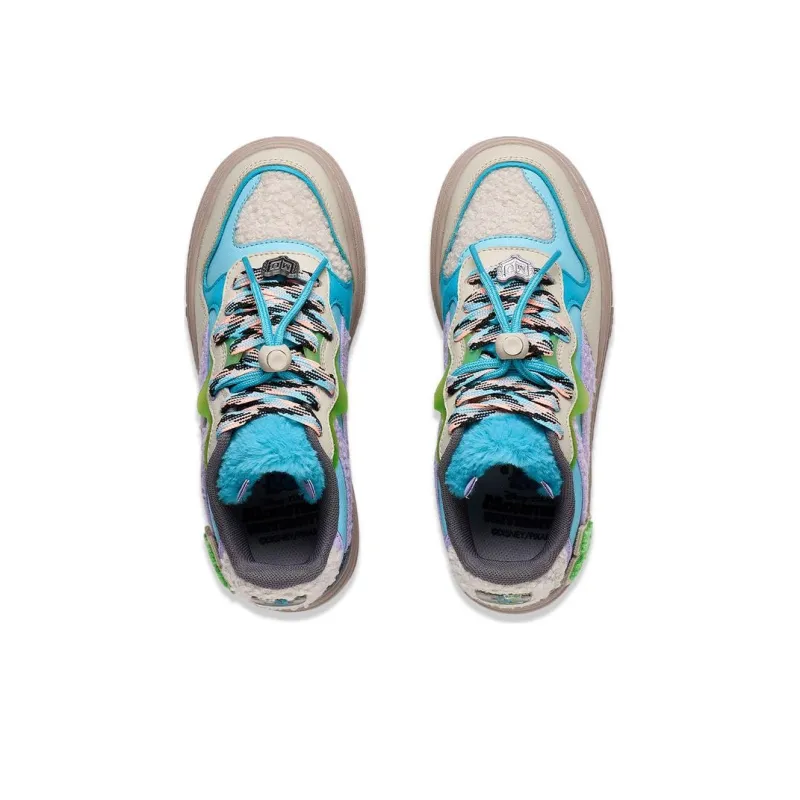 Disney x LiNing FUTURE C1 Slip Resistant Low Top Skateboard Shoes Women's Cyan-1