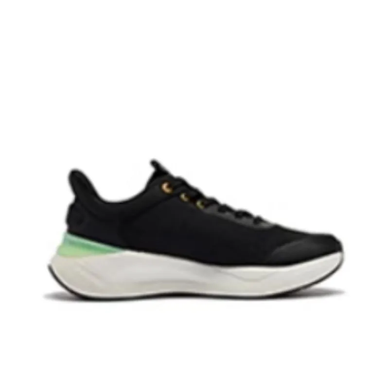 QIAODAN Anti Slip Wear Resistant Low Top Running Shoes Men's Black Green-1