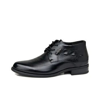 GZZ Dress Shoes Men Low Top Black