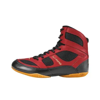 LiNing Cushioning High Top Training Shoes Unisex Red Black