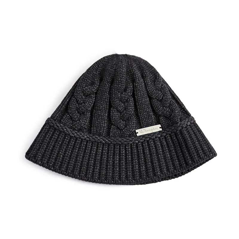 Champion Polyester Material Nylon Viscose Beanies Unisex Beige/Black-1