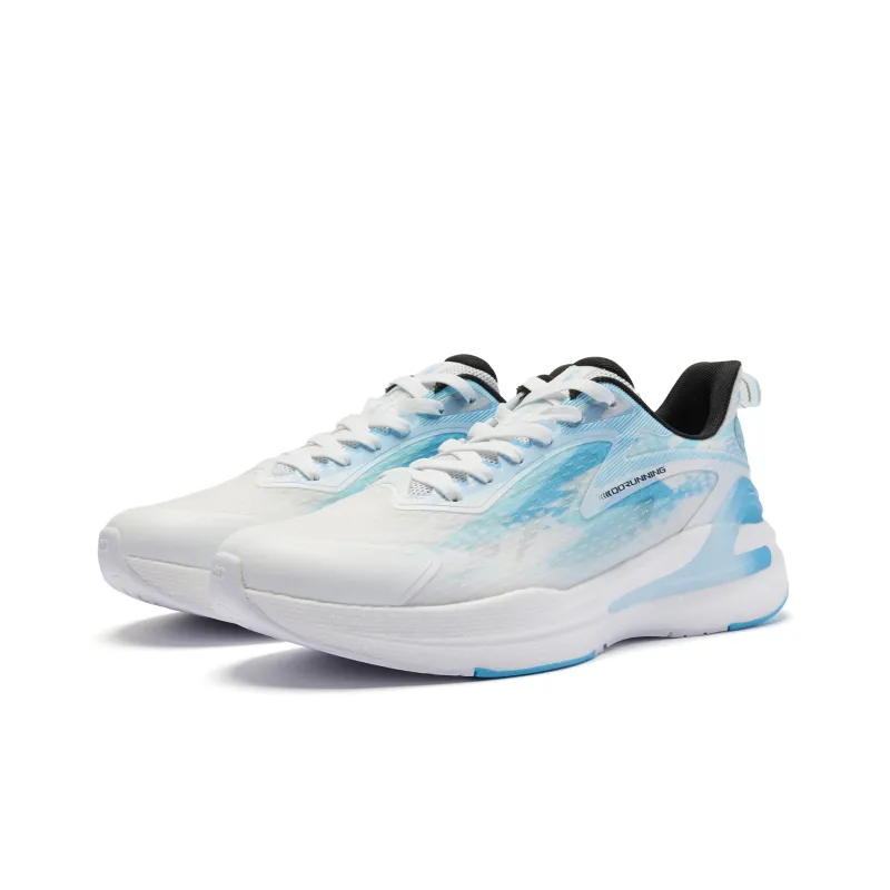 QIAODAN No Fear Of SE Durable Breathable Low Top Running Shoes Men's White Blue-2