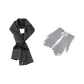 Dark Gray Scarf+Light Gray Glove