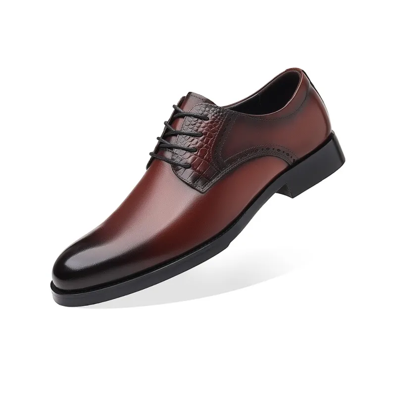 ZUWUDONG Dress Shoes Men Low Top Black/Brown-10