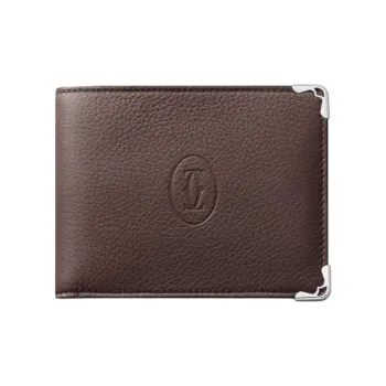CARTIER Must De Cartier Calfskin Wallet Women's Chocolate