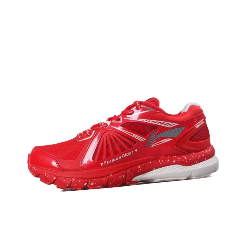 LiNing Furious Rider 3 Cushioning Low Top Running Shoes Women's Red-2