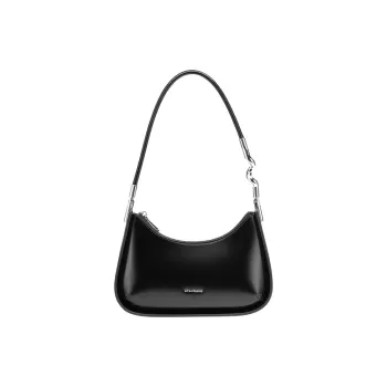 Tanita West Cow Leather One Shoulder Bag Women's Black/Sparkling Silver/Volcanic Gray