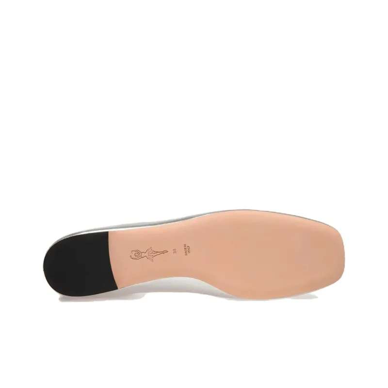 BALLY Emblem Logo-plaque Leather Ballerina Flats-3