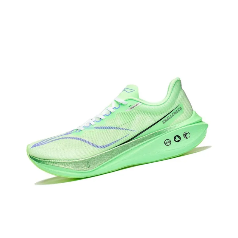 LiNing Feidian 3 Challenger Cushioning Anti-Slip And Wear-Resistant Low-Top Running Shoes Men's Green-2