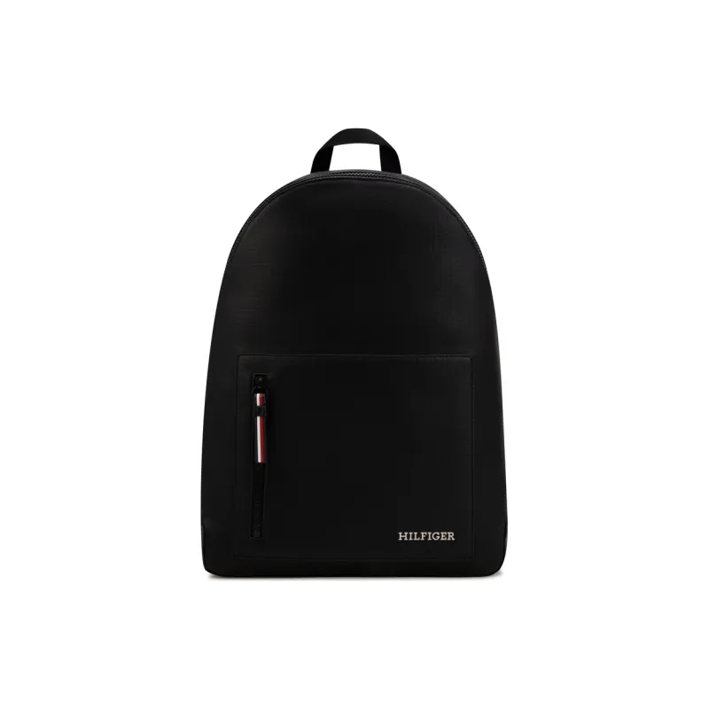 Tommy Hilfiger Artificial Leather Backpack Large Size Men's Black-0