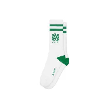 AMIRI Ma Stripe Sock Mid-Calf Socks Men's 1 Pack White
