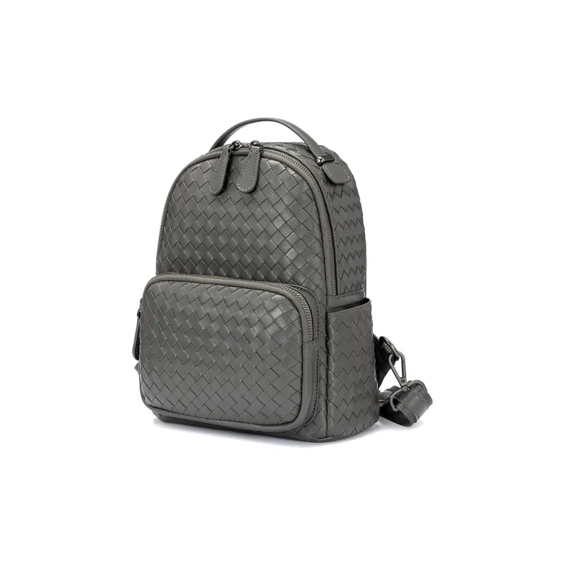 ROBERTA DI CAMERINO Sheepskin Women's Backpack Students Backpack Tubas Women's Steel Iron Gray-1