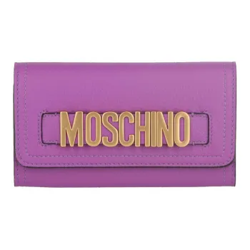 MOSCHINO Leather Wallet Women's Violet