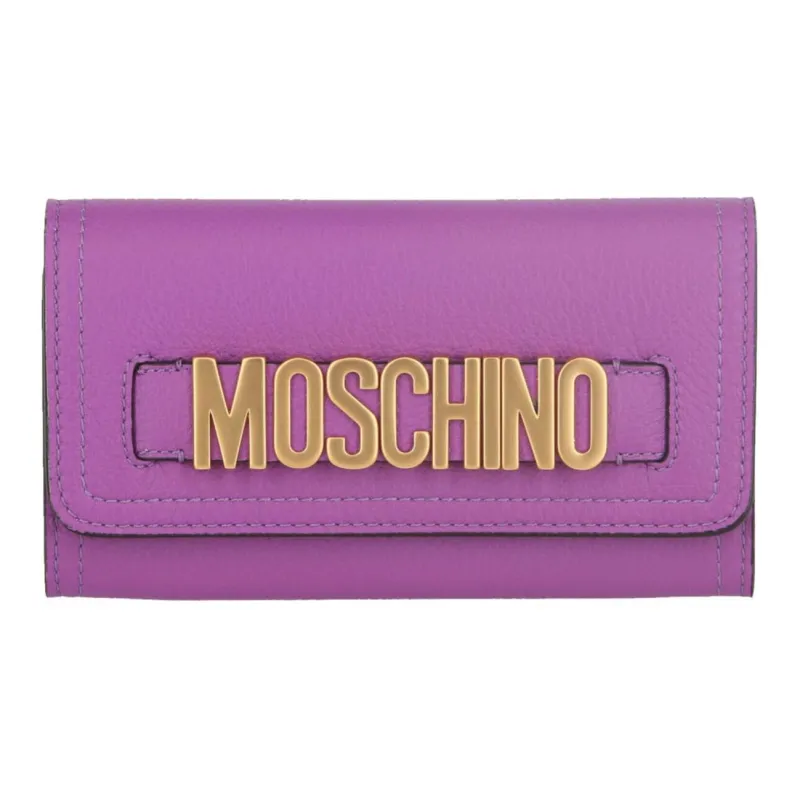 MOSCHINO Leather Wallet Women's Violet-0