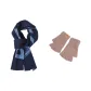 Blue Scarf+Khaki Glove