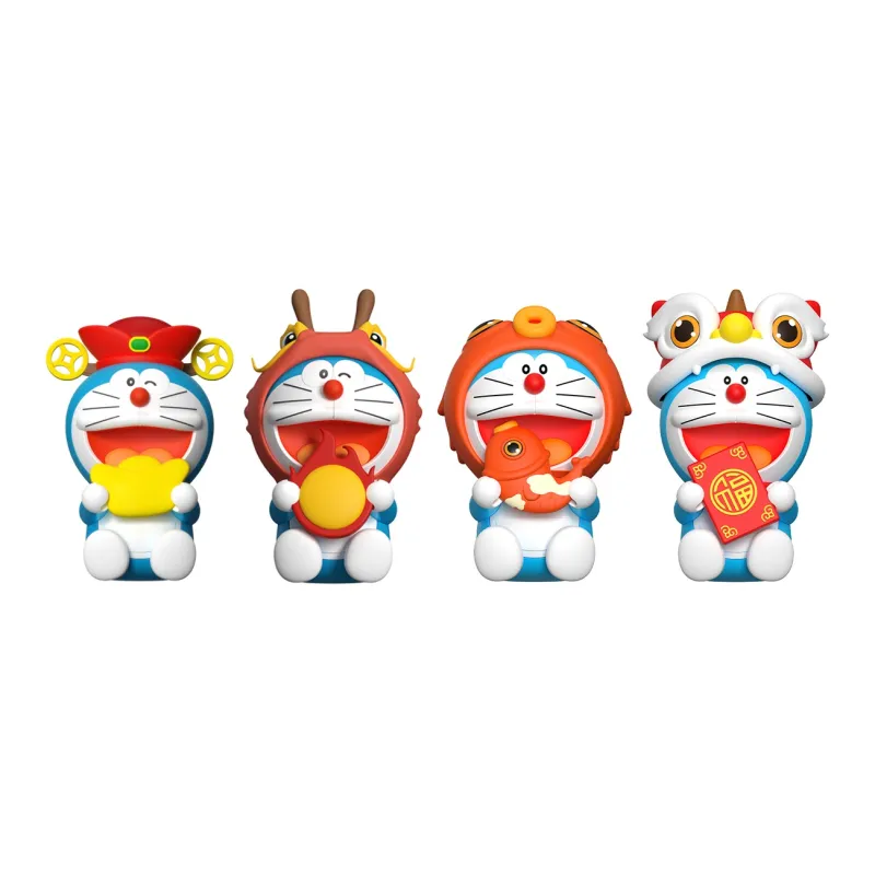 ROCK Doraemon Figure Print Year Of The Dragon New Year Aromatherapy Plush Ornament Chibi Figures-20