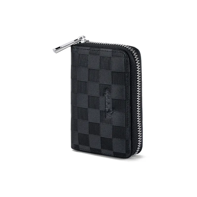 AUGTARLION Genuine Leather Coin Purses Card Holders Regular Unisex Black-2