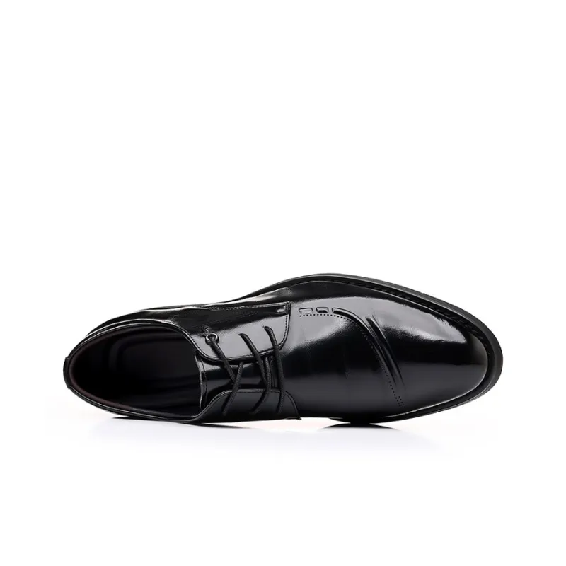 GZZ Dress Shoes Men Low Top Black-1