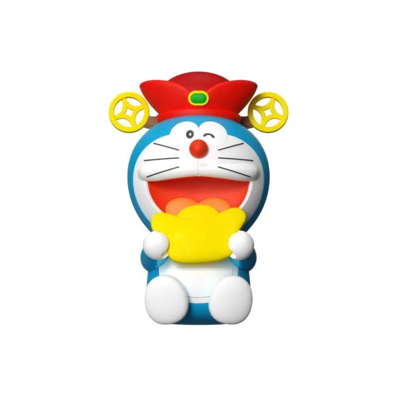 ROCK Doraemon Figure Print Year Of The Dragon New Year Aromatherapy Plush Ornament Chibi Figures-0