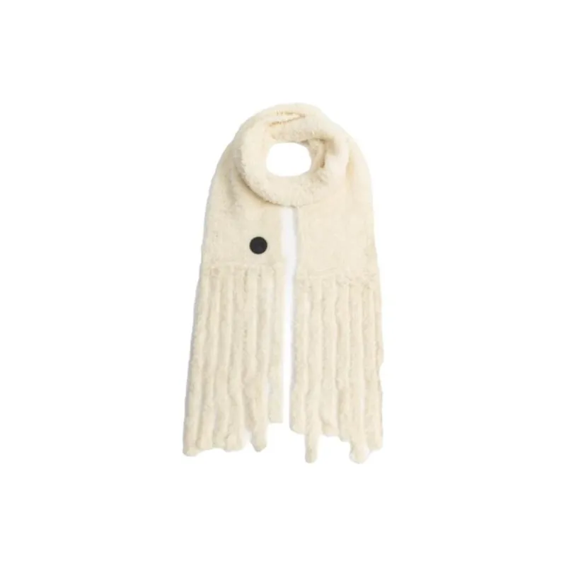 Lanvin Knit Scarves Unisex White Blue Brown-0