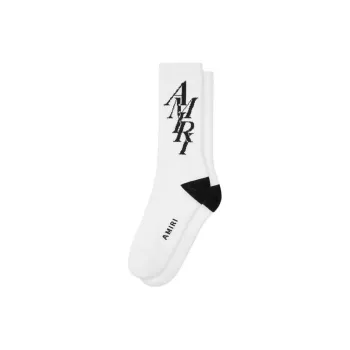AMIRI Stack Sock Mid-Calf Socks Men's 1 Pack White