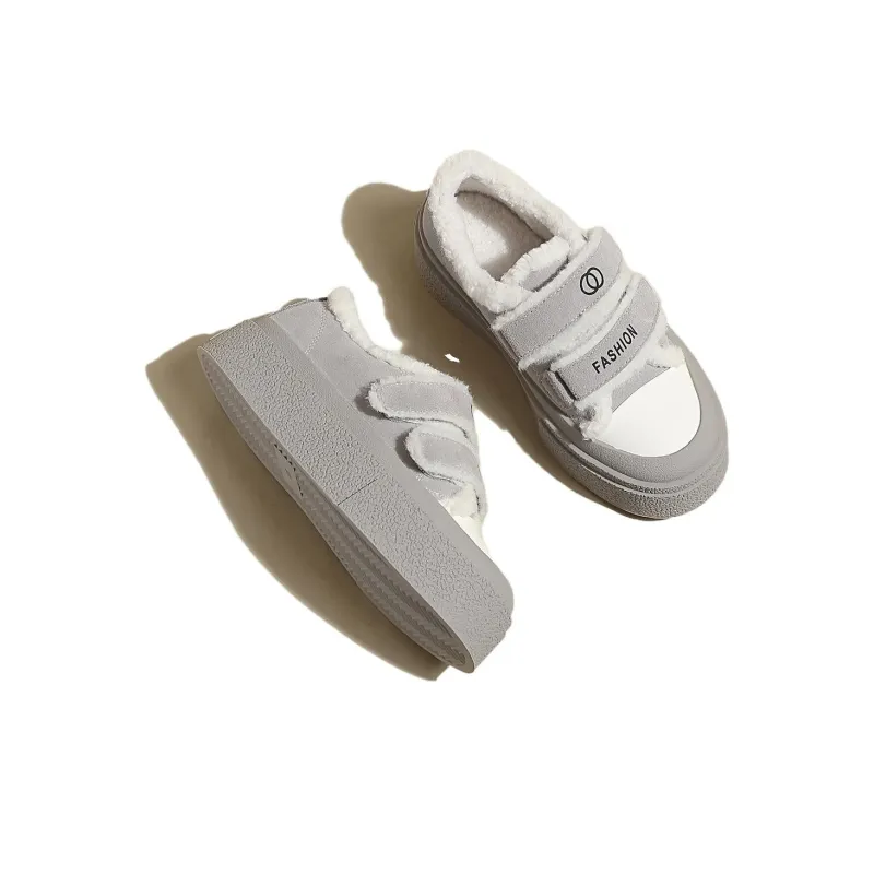 D:FUSE SCANDINAVIA Puffy Shoes Lightweight Wear-Resistant And Warm Low-Top Skateboard Shoes 4cm Women's-2
