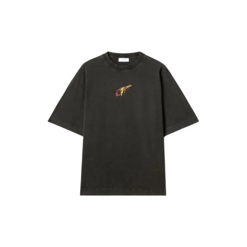 OFF WHITE SS24 T Shirt Loose Fit Men's Washed Gray-1