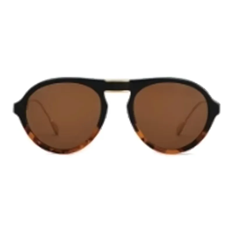 TOD'S Acetate Metal Irregular Shape Sunglasses Men's Brown-1
