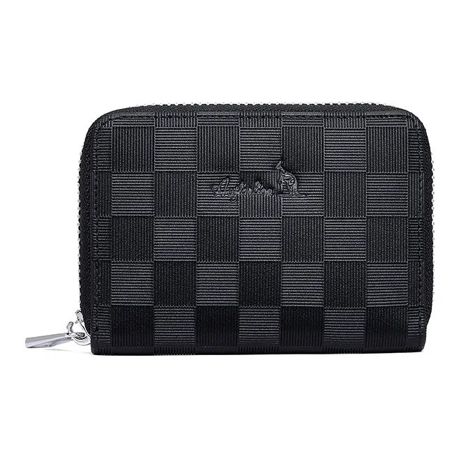 AUGTARLION Genuine Leather Coin Purses Card Holders Regular Unisex Black-0