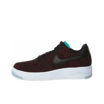 Nike Af1 Flyknit Low Black Black Team Red Women's