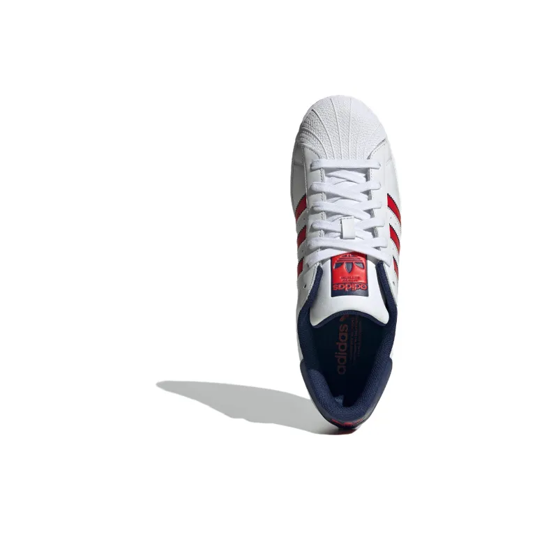 Superstar Adidas Originals 'White Scarlet Dark Blue'-4