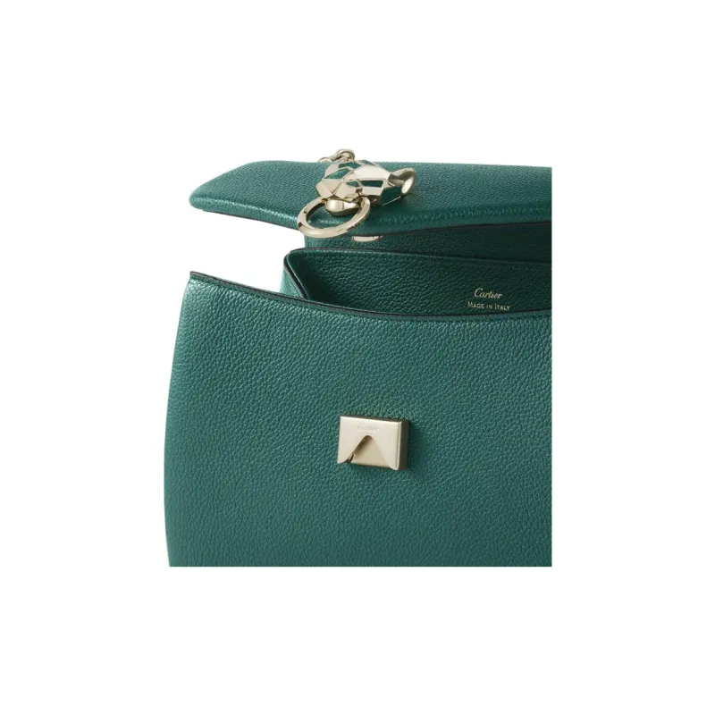 CARTIER Panthère De Cartier Calfskin Shoulder Bag, Crossbody Bag Mini Women's Bright Green-3