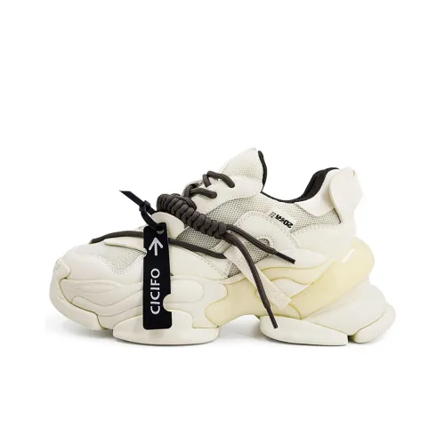 CICIFOR Chunky Sneakers Women's Low-Top Off White