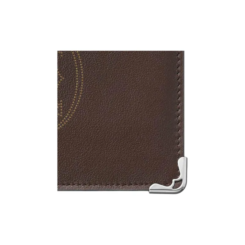 CARTIER Must De Cartier Calfskin Wallet Women's Chocolate-3