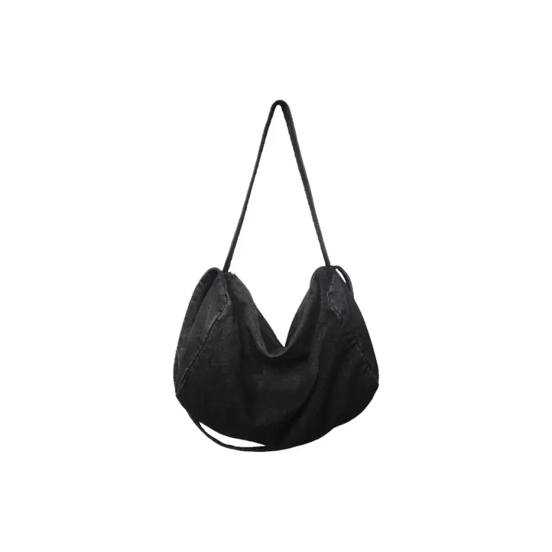 ALNI BITTON Denim Commuter Bag Shoulder Bag Crossbody Bag Regular Men's Black/Blue-0