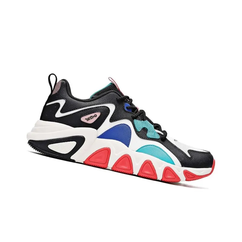 361° Low Top Chunky Sneakers Men's Black Red-1