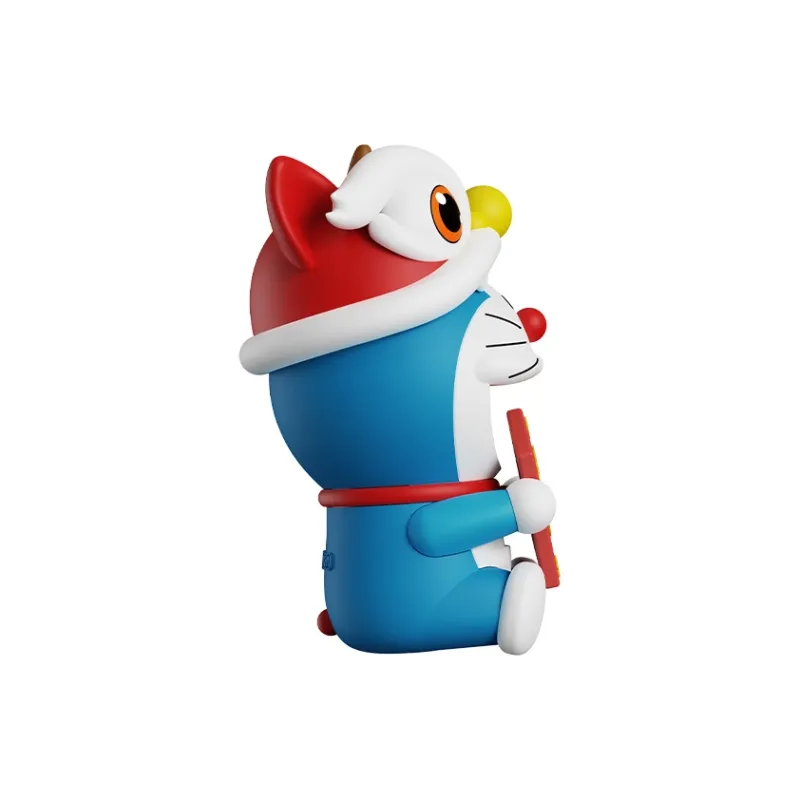 ROCK Doraemon Figure Print Year Of The Dragon New Year Aromatherapy Plush Ornament Chibi Figures-16
