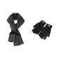 Dark Gray Scarf+Black Glove