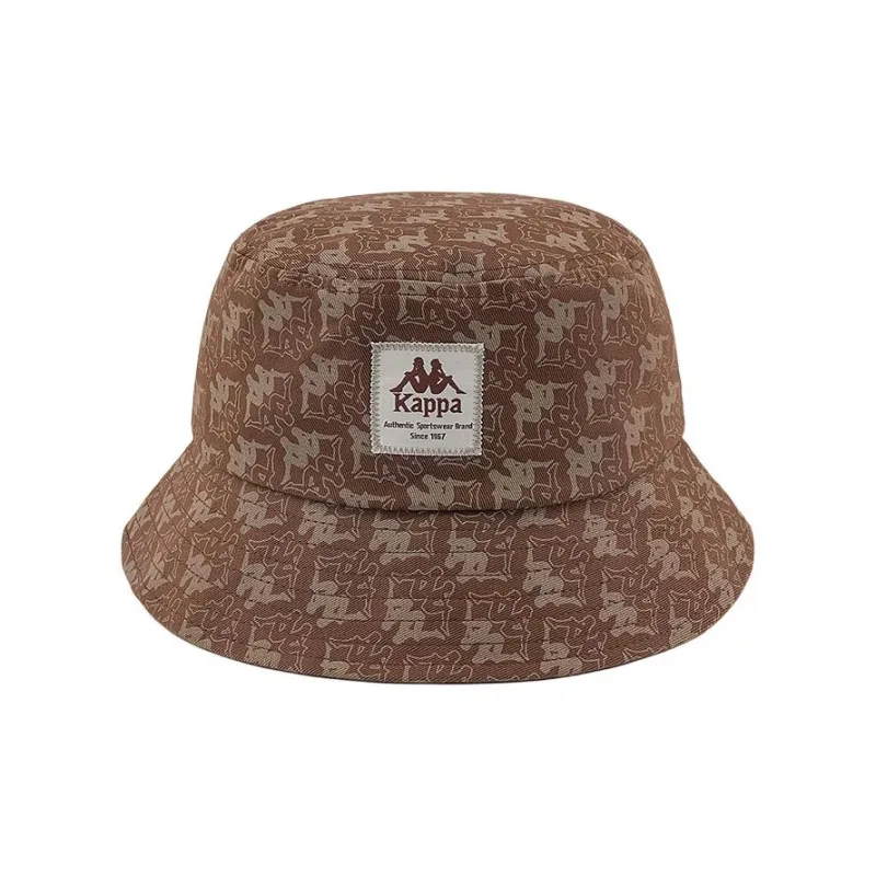 Kappa Cotton Bucket Hats Unisex Brown/White-0