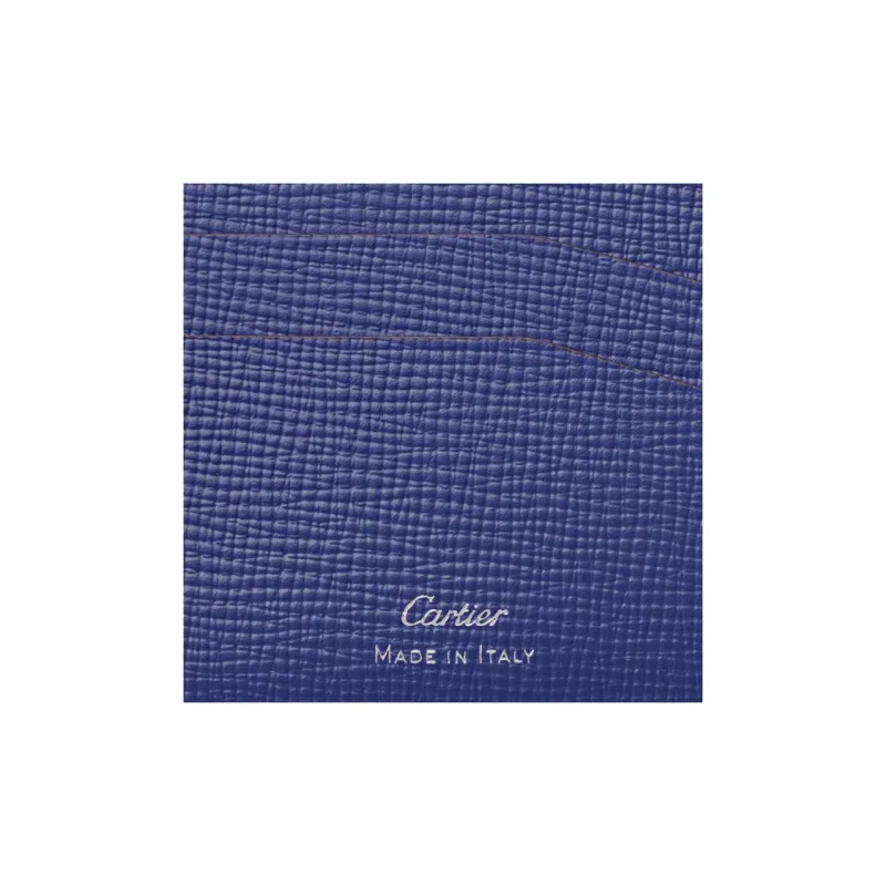 CARTIER Calfskin Card Holder Wallet Women's Ink-5