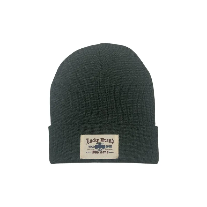 LUCKY BRAND Acrylic Vintage Fabric Label Beanies Unisex-2
