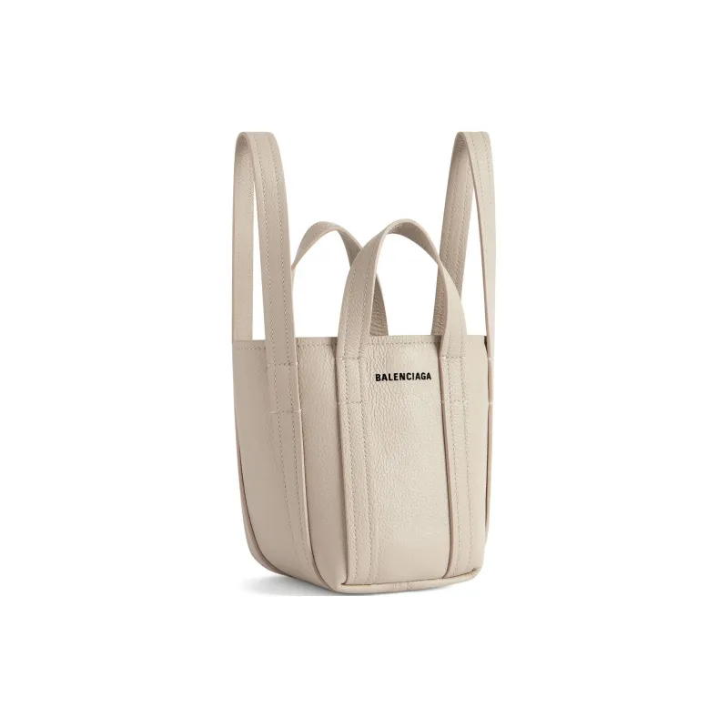 Balenciaga Everyday Grained Calfskin Tote Bag Shopping Bag Handbag Mini Women's Beige-1