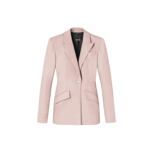 VERSACE Leather Jackets Women's Pink