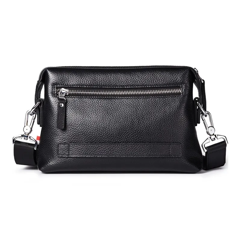 BOSTANTEN Cow Leather With Leather Crossbody Bag Men's Black-3