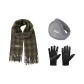Scarf+Gray Earmuff+Glove