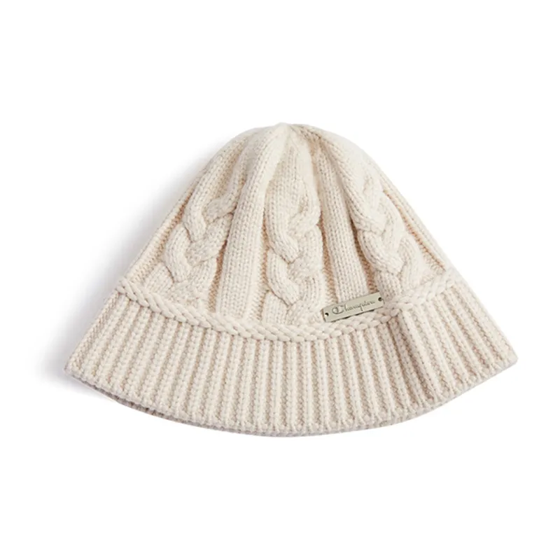 Champion Polyester Material Nylon Viscose Beanies Unisex Beige/Black-0