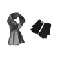 Gray Scarf+Black Glove